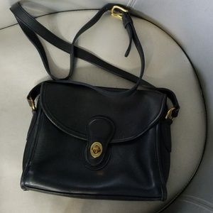 Black leather coach crossbody bag authentic